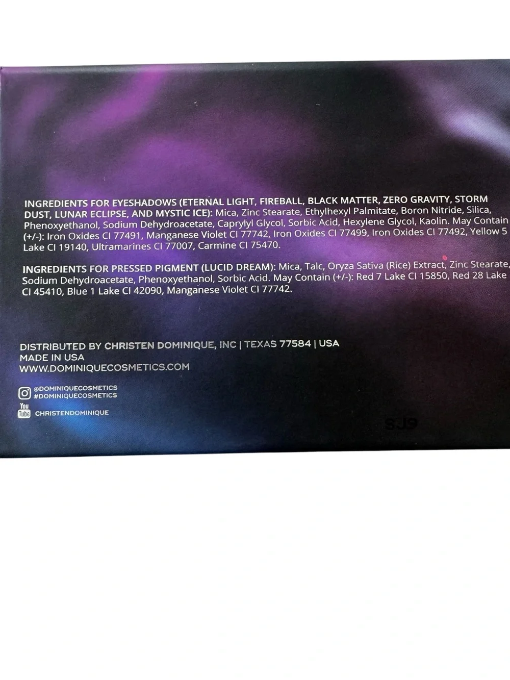 Dominique Cosmetics Celestial Thunder Palette